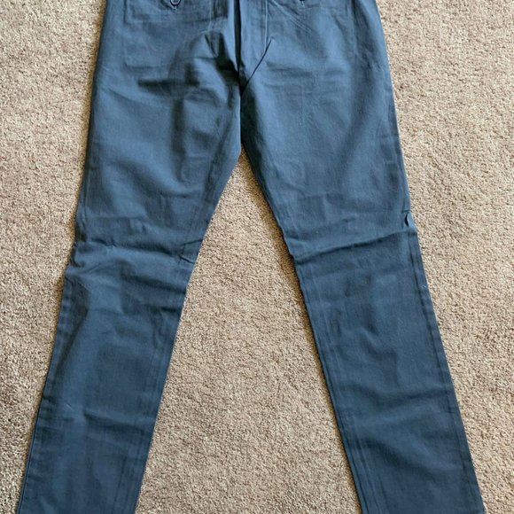 GREY SLIM FIT STRETCH CHINO PANT - Picture 2 of 3